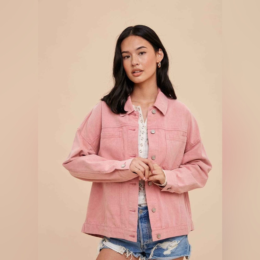 Stylish Pink Jean Jacket for Women